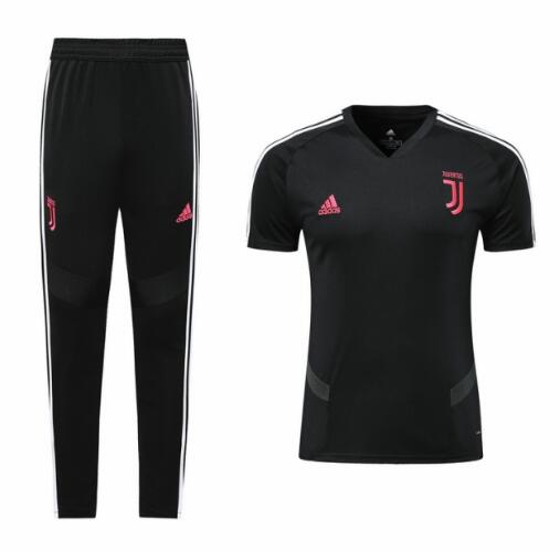 Juventus 2019/20 Black Training Shirts + Pants Suit